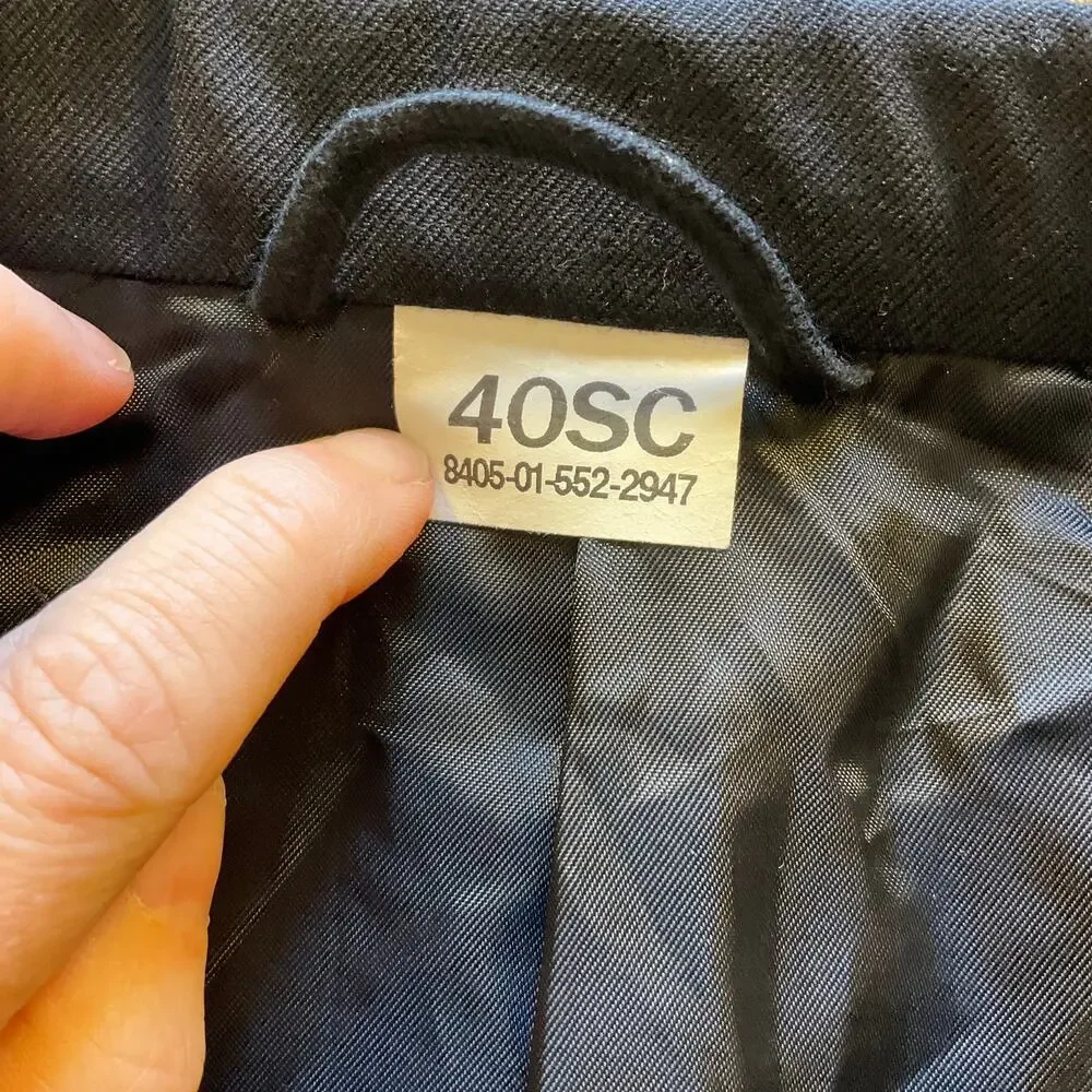 US Army Dress Blue Coat 40SC DeRossi & Son Wool Blend Military Uniform Jacket